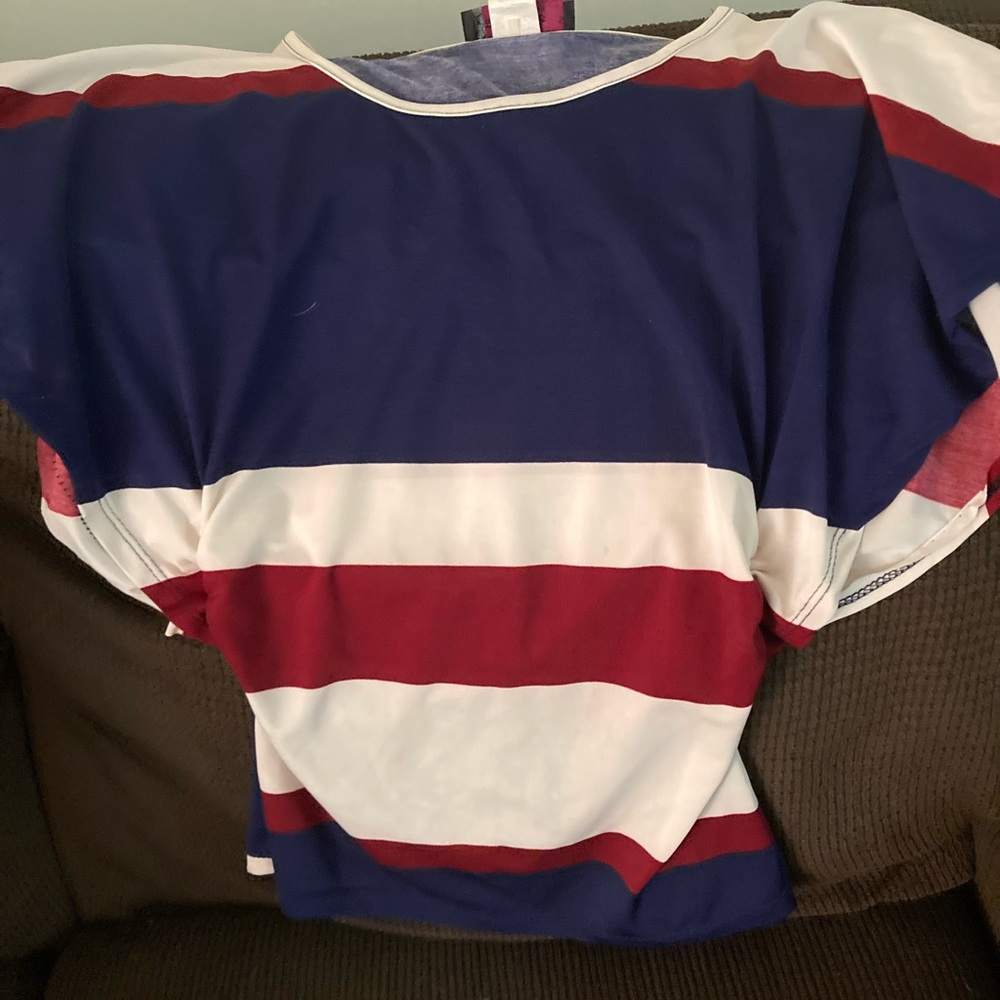 Red white and blue shirt